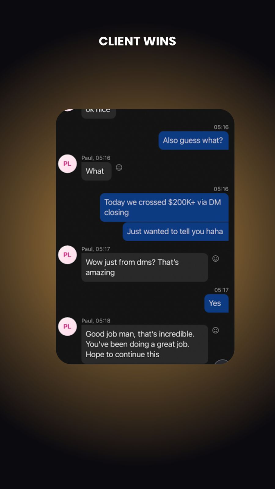 Booking / payment confirmation